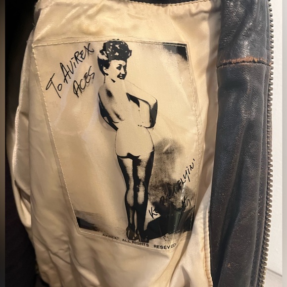 Vintage Avirex Leather Pilot Bomber Jacket - Picture 8 of 10